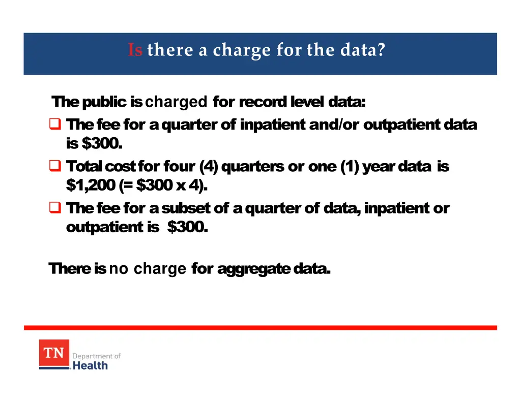 is there a charge for the data