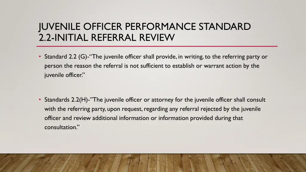 juvenile officer performance standard 2 2 initial 2