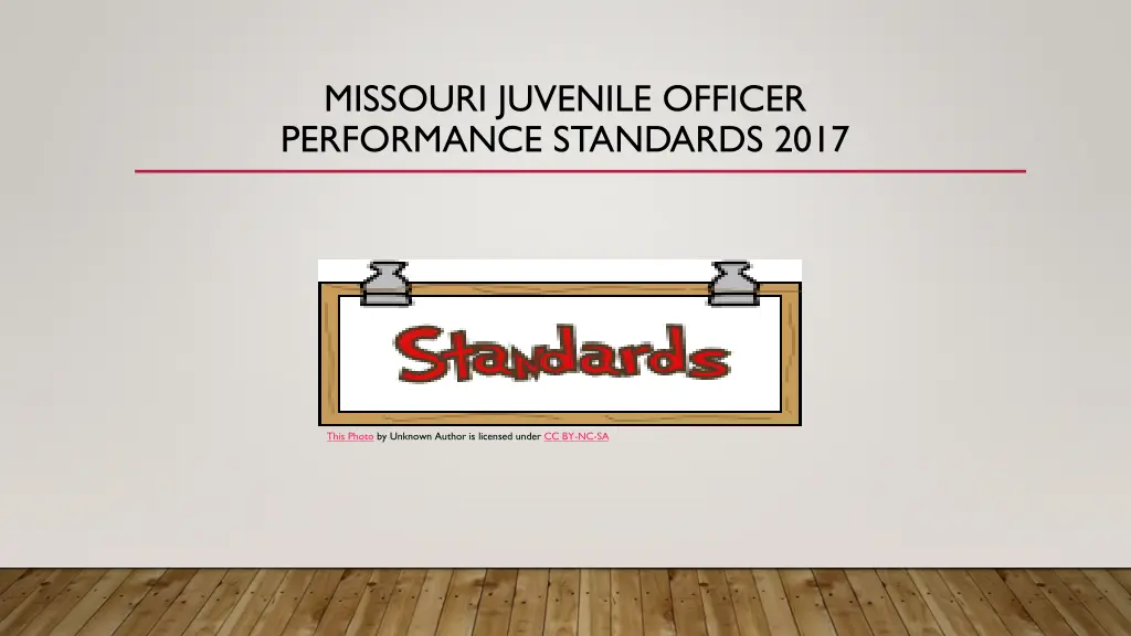 missouri juvenile officer performance standards