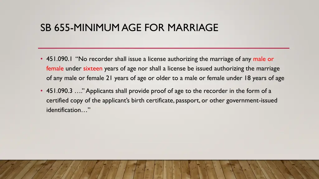 sb 655 minimum age for marriage