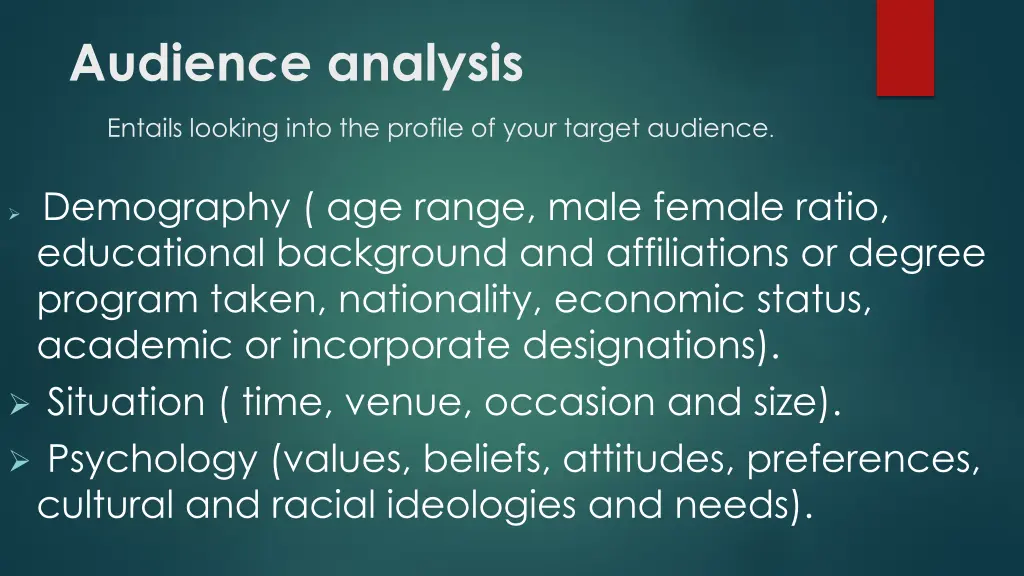 audience analysis