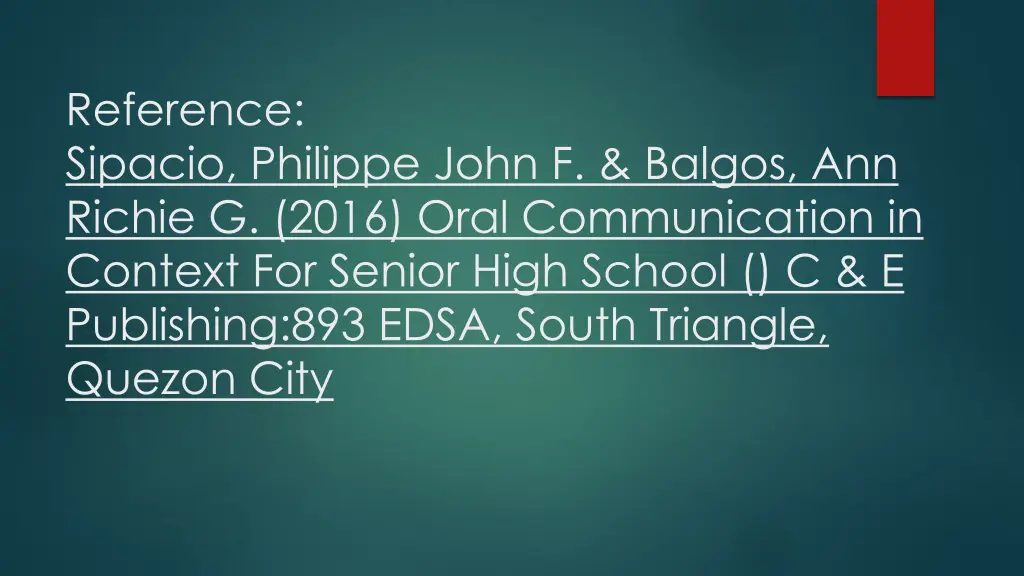 reference sipacio philippe john f balgos