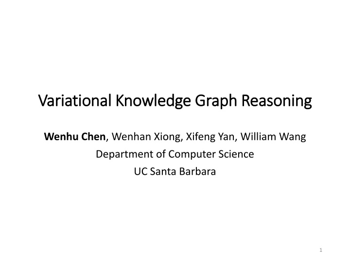variational variational knowledge graph reasoning