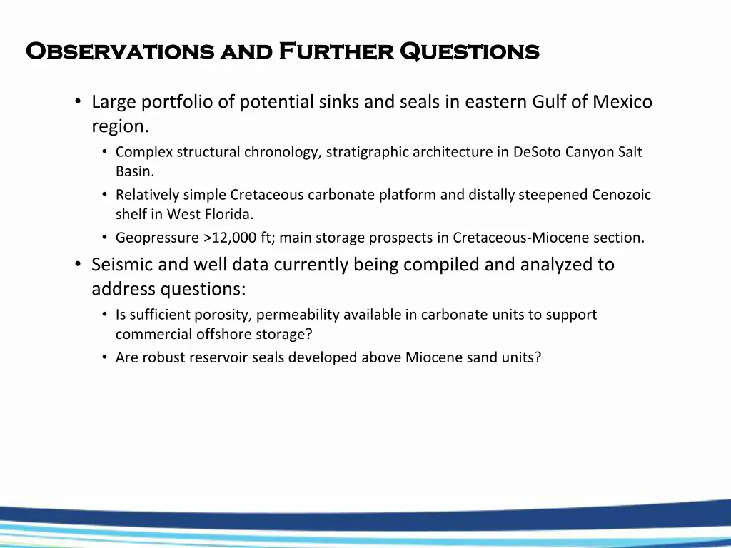 observations and further questions observations