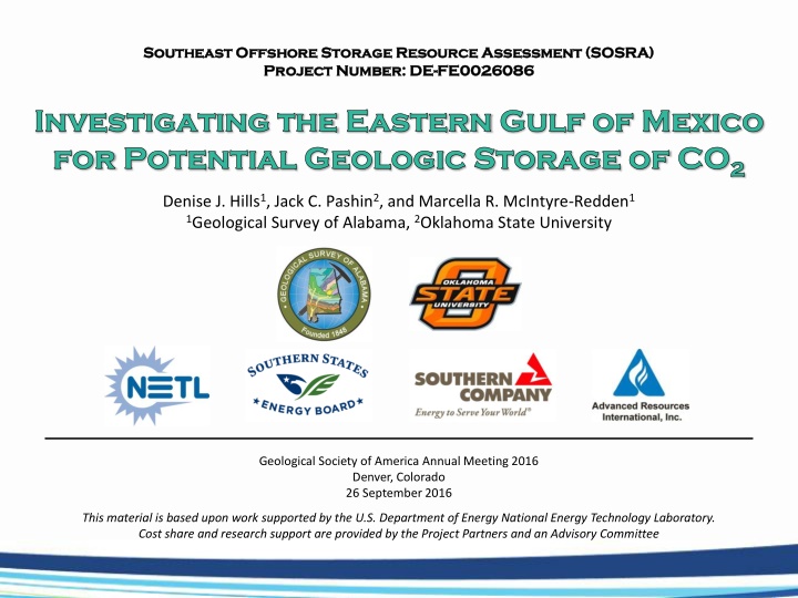 southeast offshore storage resource assessment