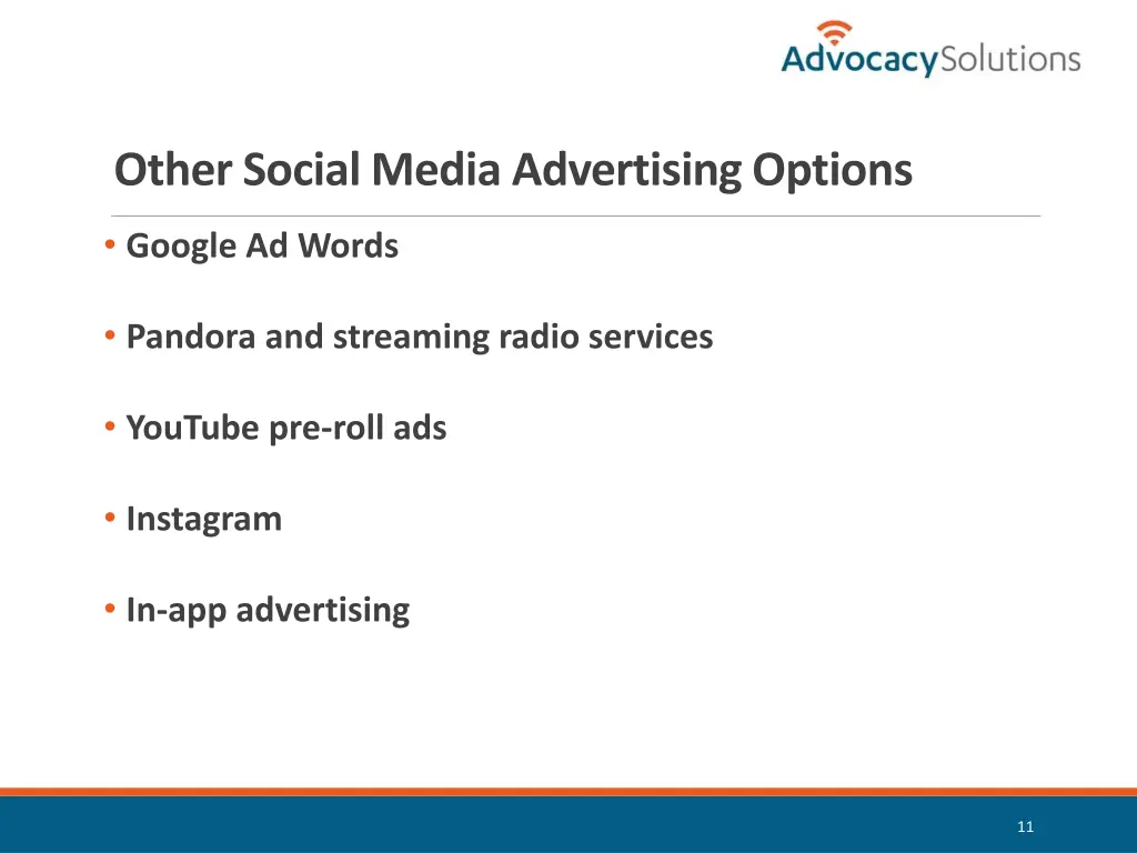 other social media advertising options