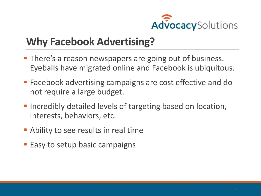 why facebook advertising