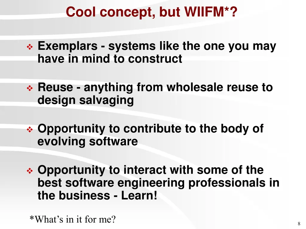 cool concept but wiifm