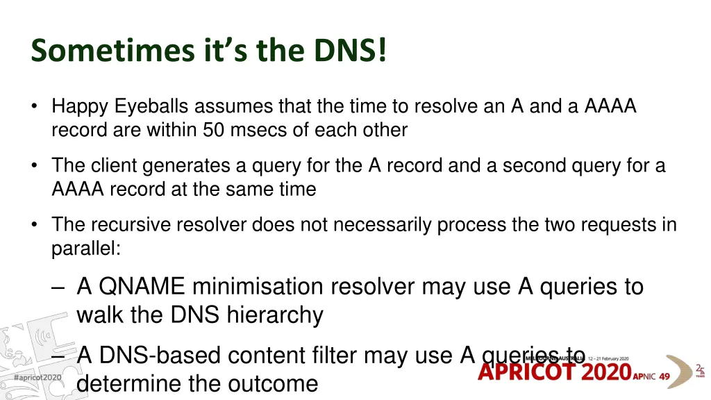sometimes it s the dns