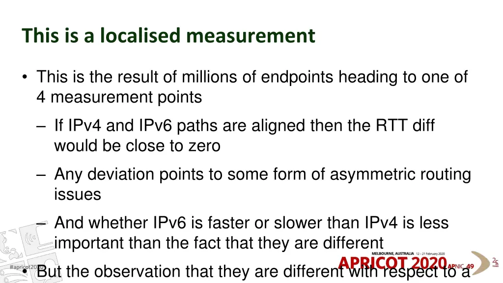 this is a localised measurement