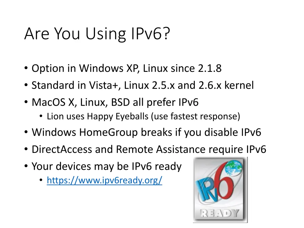are you using ipv6 1