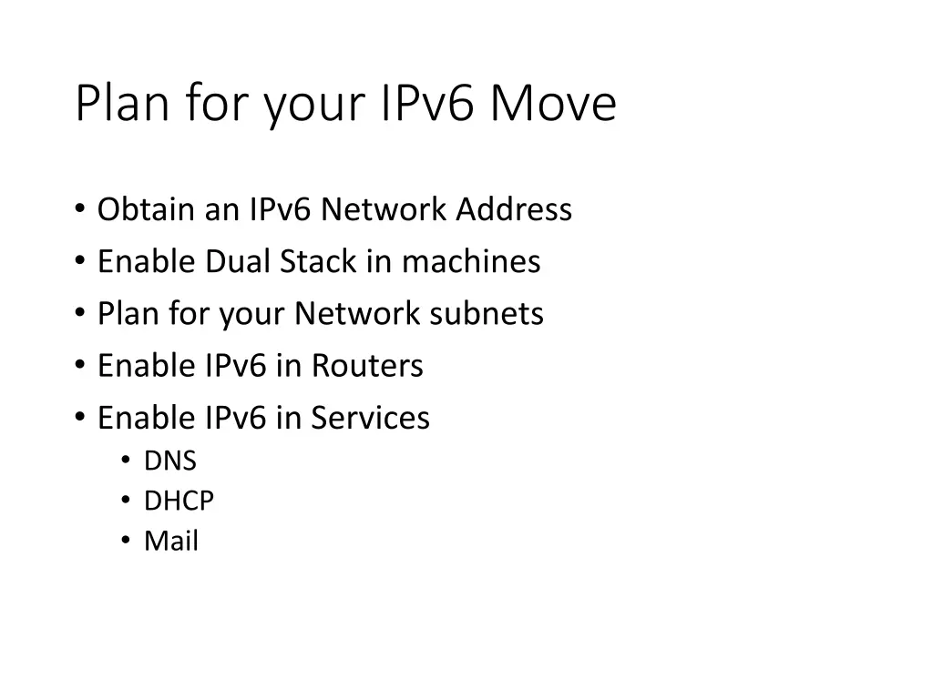 plan for your ipv6 move