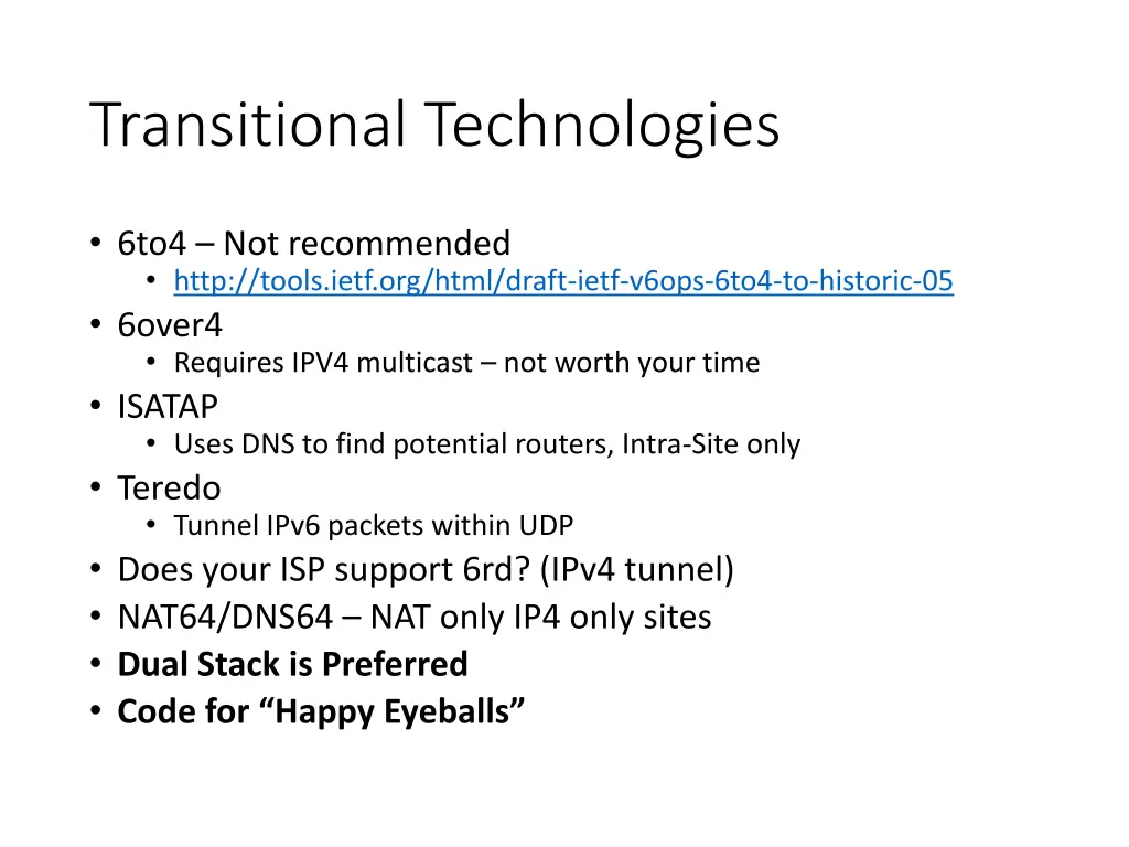 transitional technologies