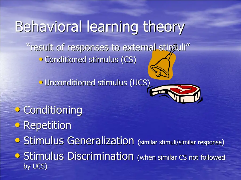 behavioral learning theory