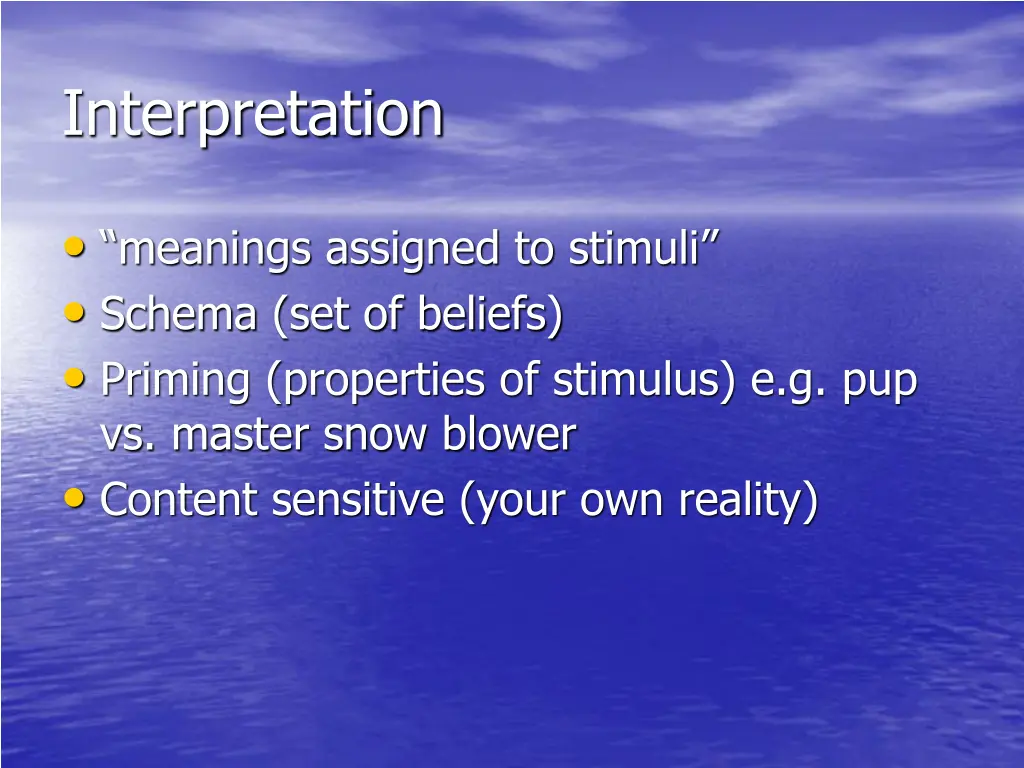 interpretation