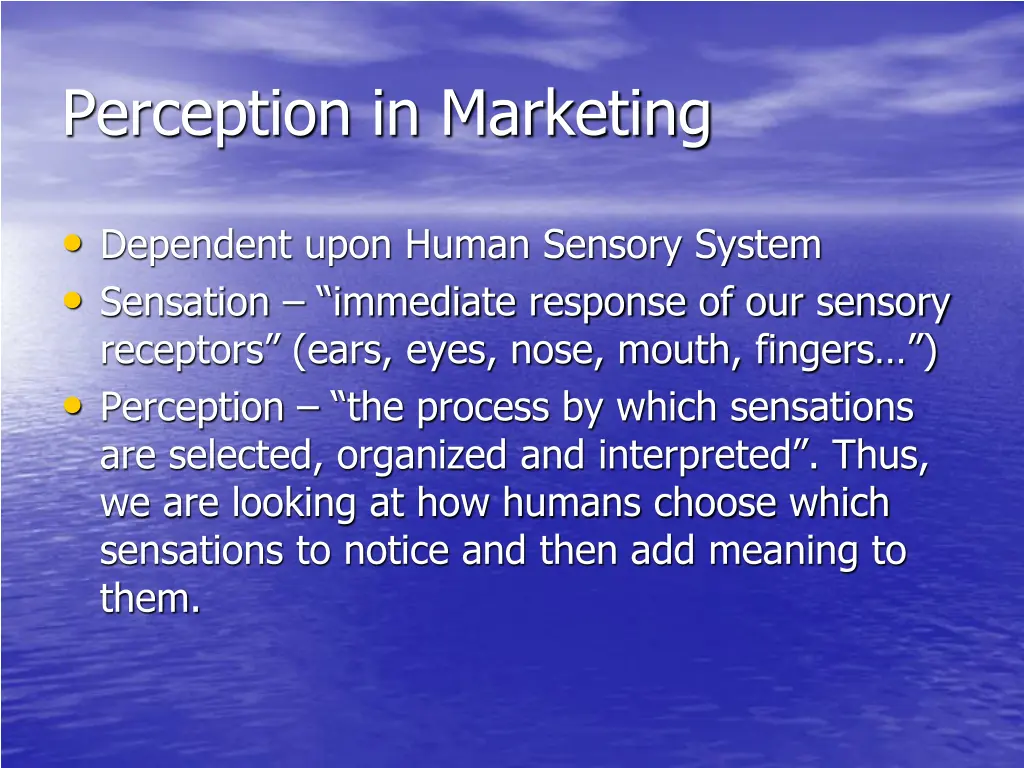 perception in marketing