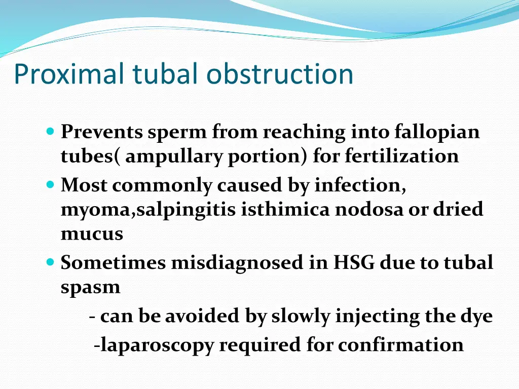 proximal tubal obstruction
