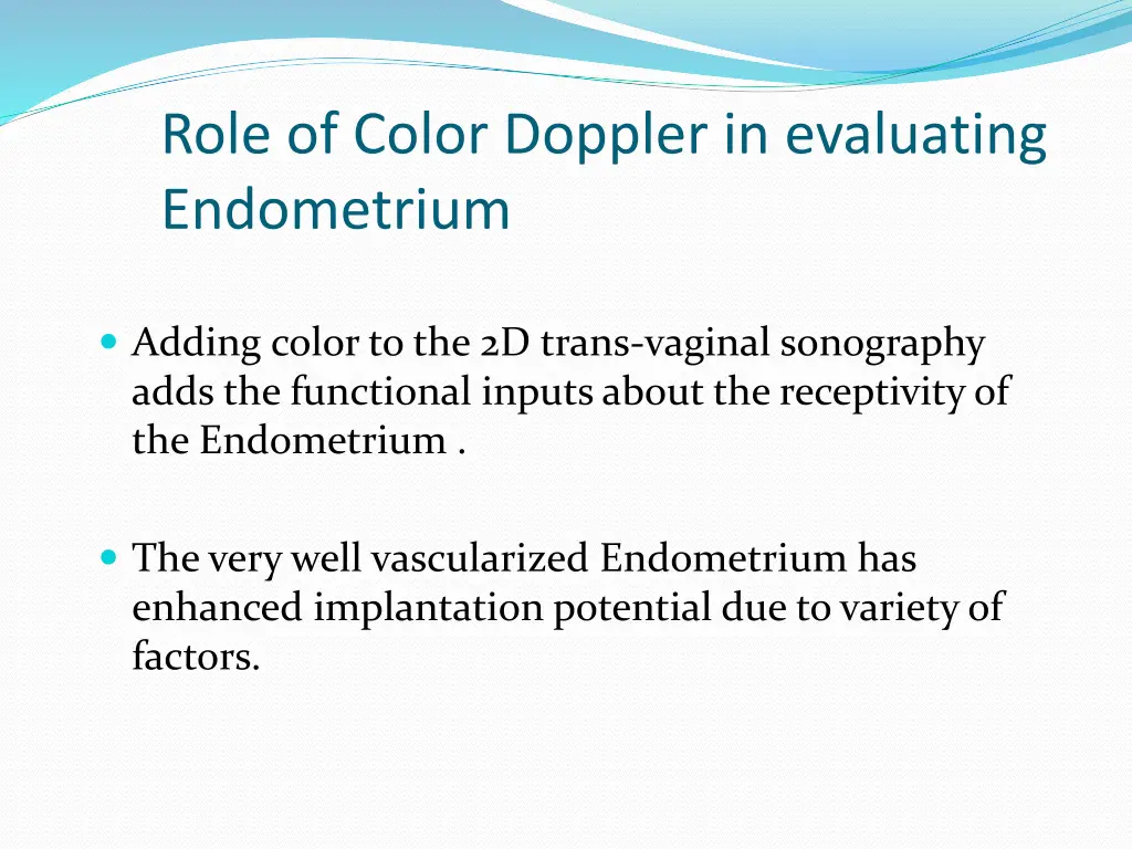 role of color doppler in evaluating endometrium