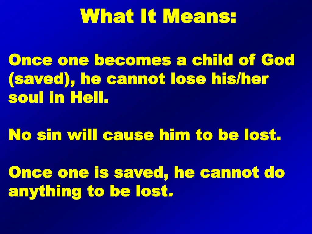 what it means what it means