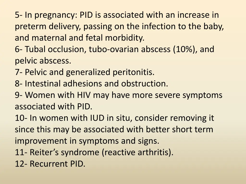 5 in pregnancy pid is associated with an increase