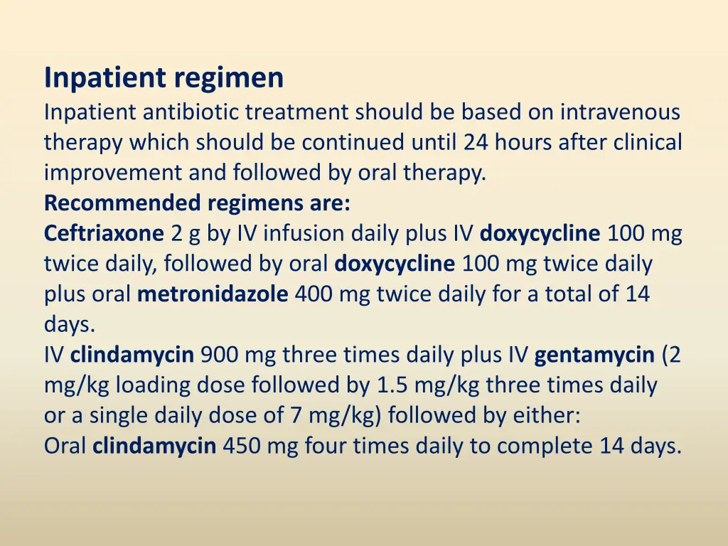 inpatient regimen inpatient antibiotic treatment