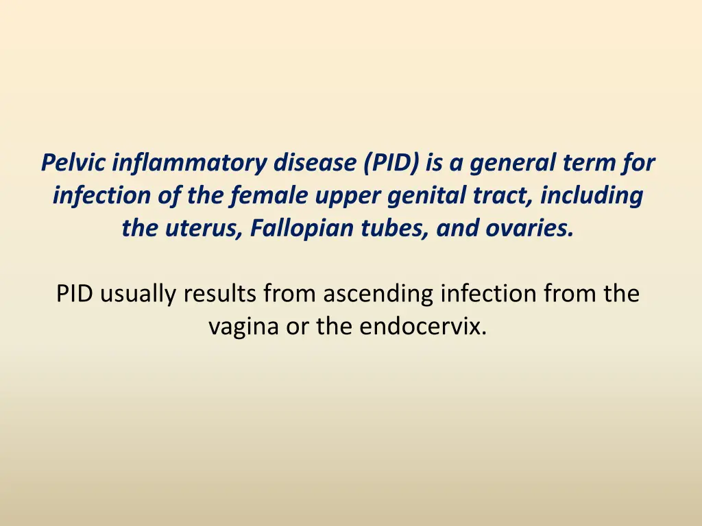 pelvic inflammatory disease pid is a general term