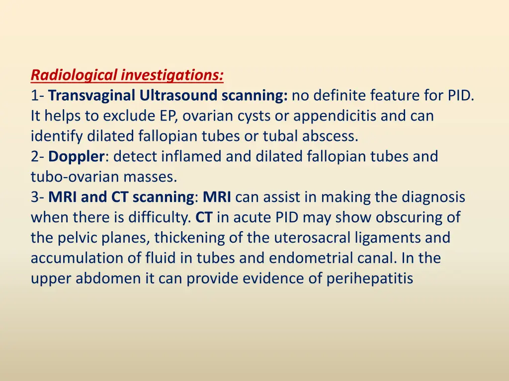 radiological investigations 1 transvaginal