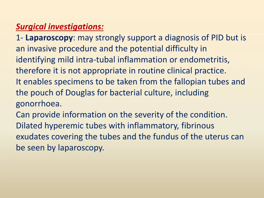 surgical investigations 1 laparoscopy
