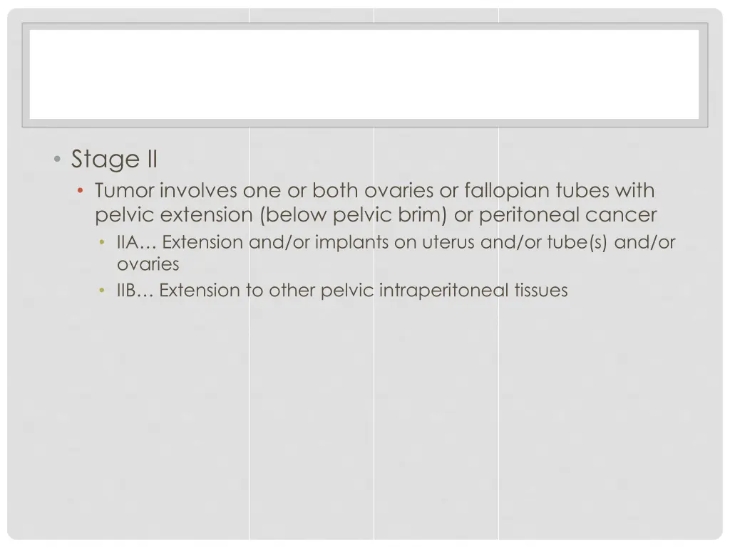 stage ii tumor involves one or both ovaries
