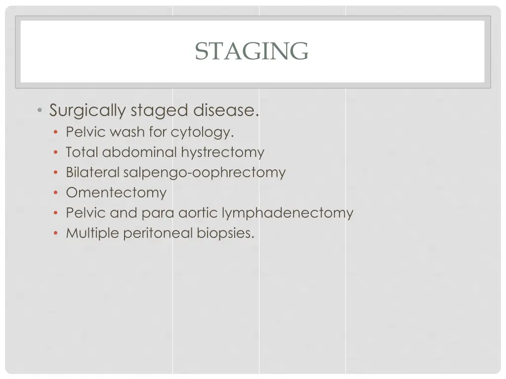 staging
