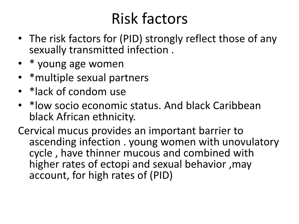 risk factors
