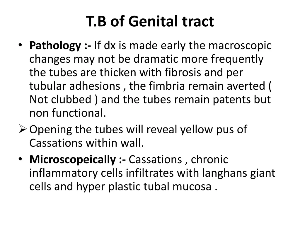 t b of genital tract 1