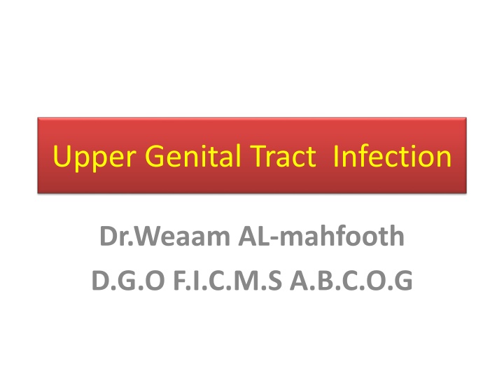 upper genital tract infection