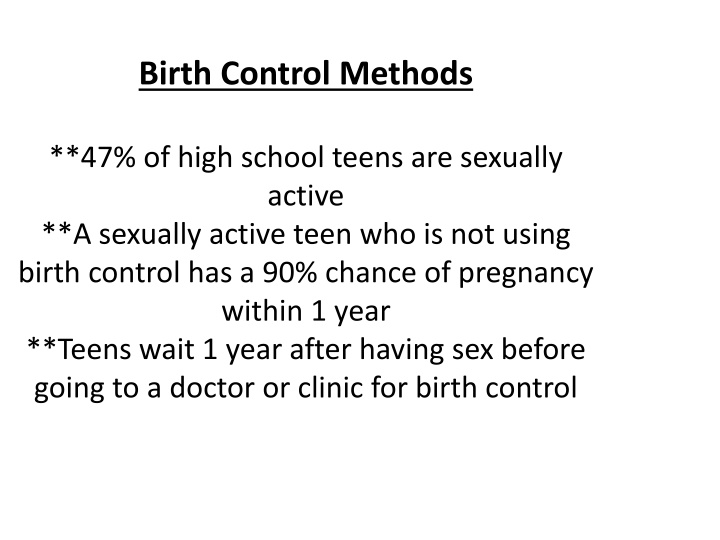 birth control methods