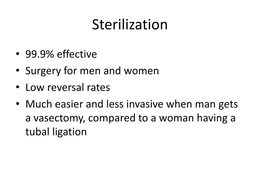 sterilization