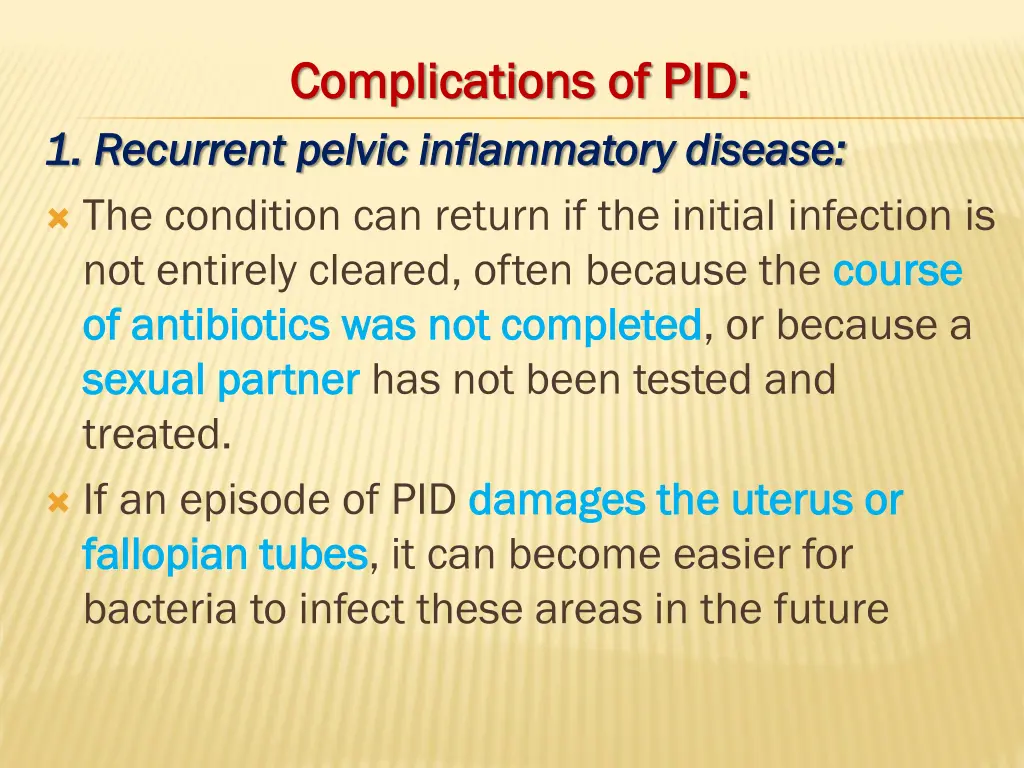 complications of pid complications