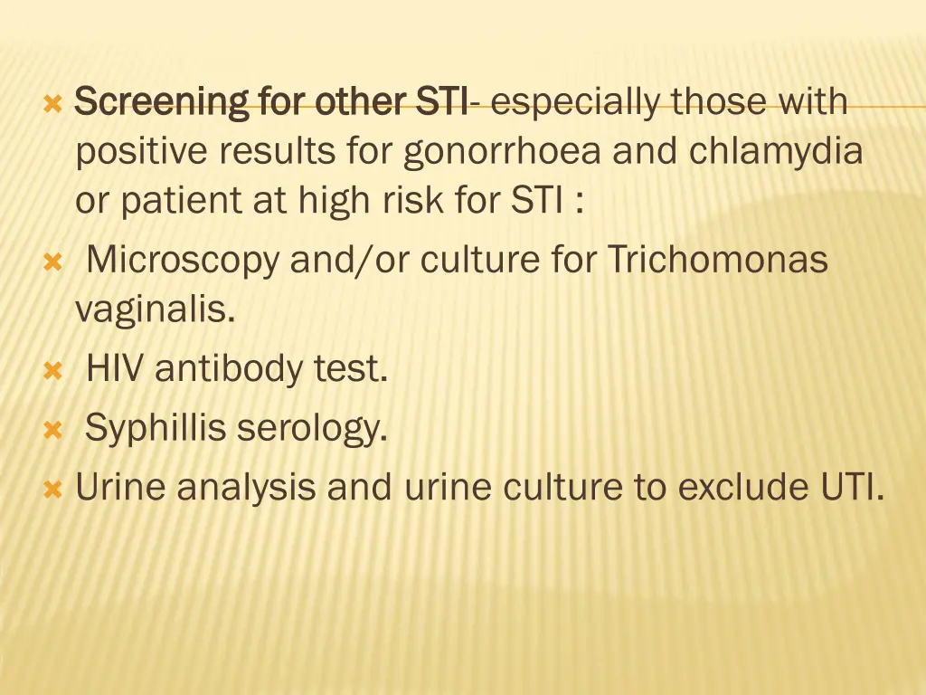 screening for other sti screening for other
