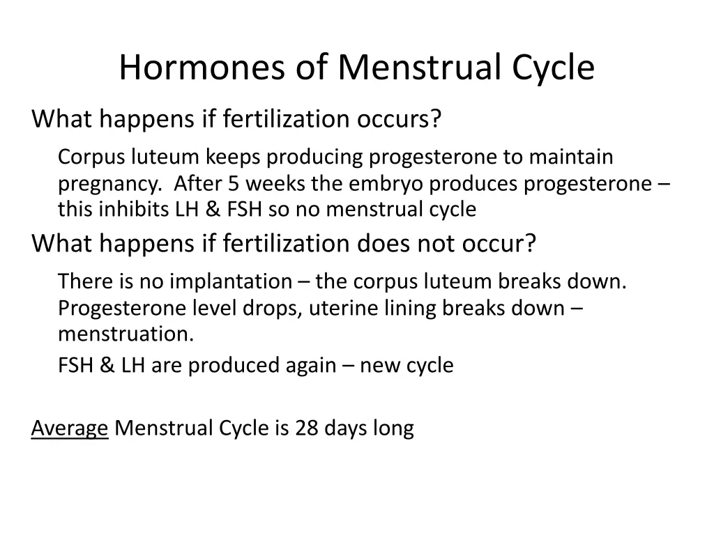 hormones of menstrual cycle
