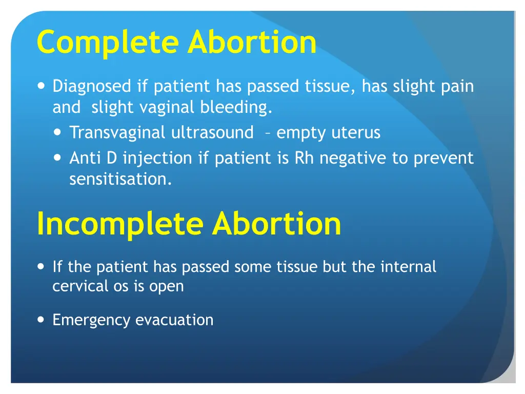 complete abortion