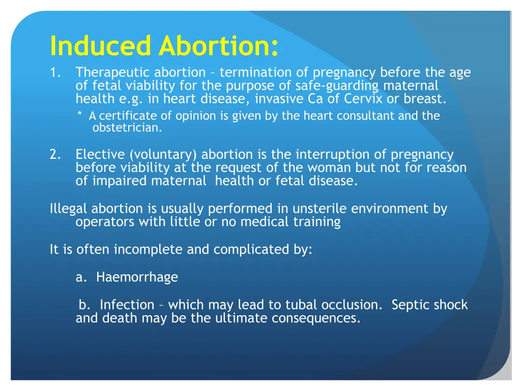 induced abortion 1 therapeutic abortion