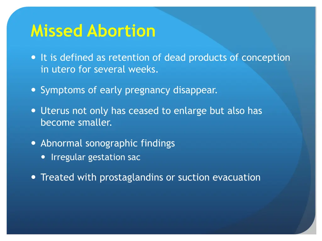 missed abortion