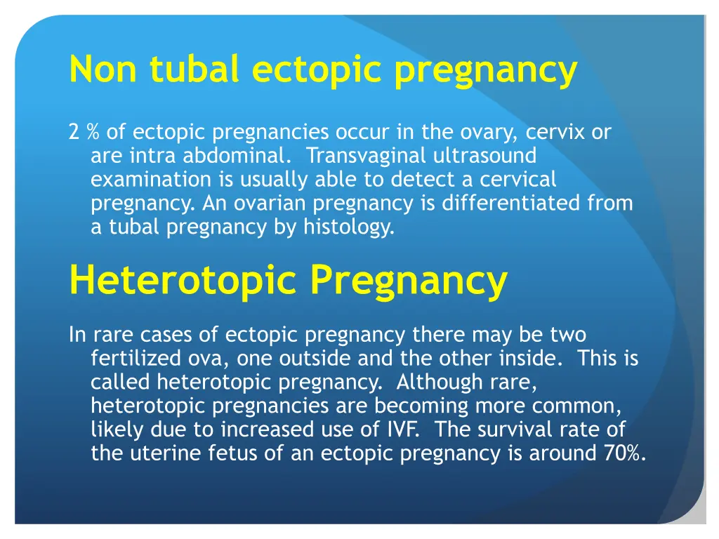 non tubal ectopic pregnancy