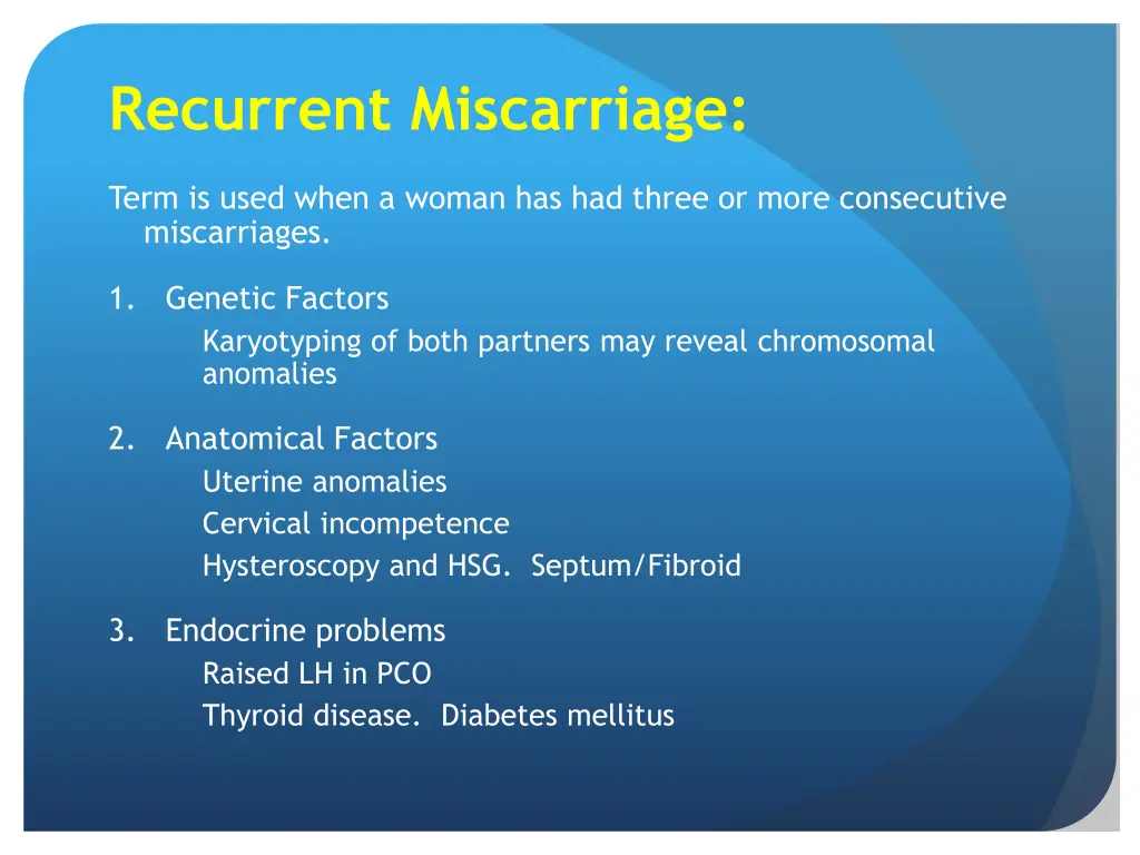 recurrent miscarriage