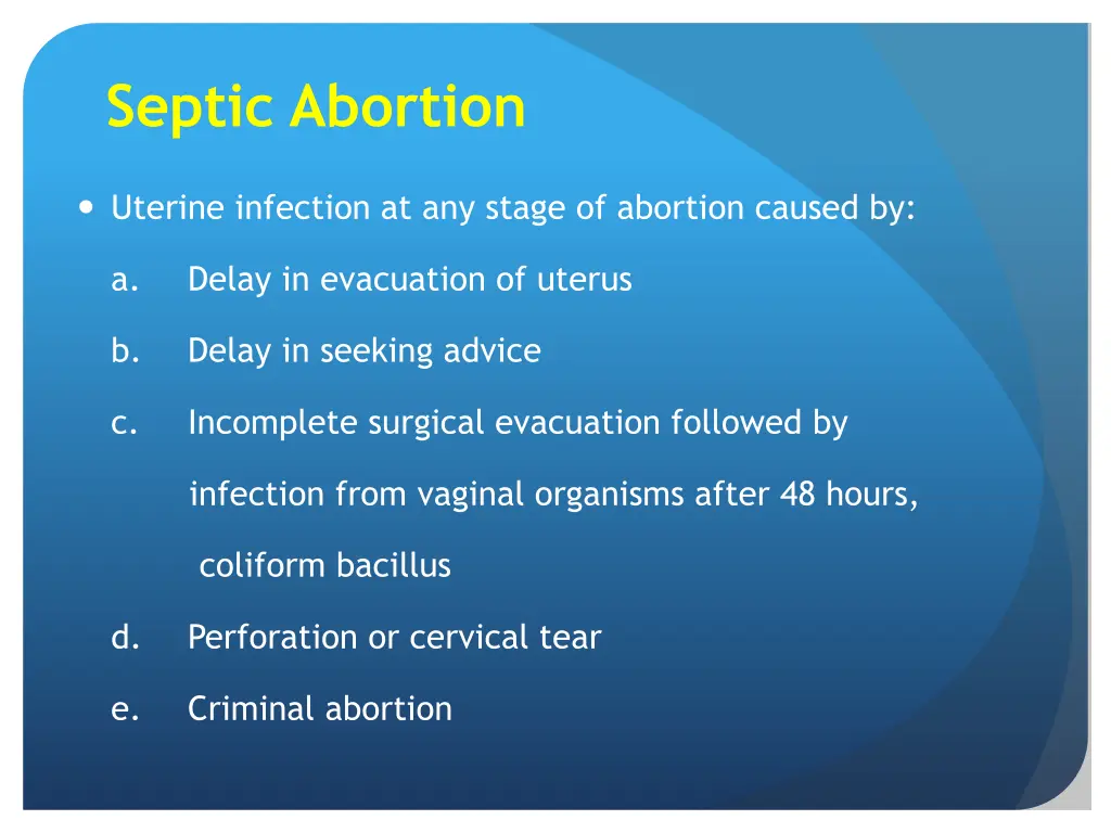 septic abortion