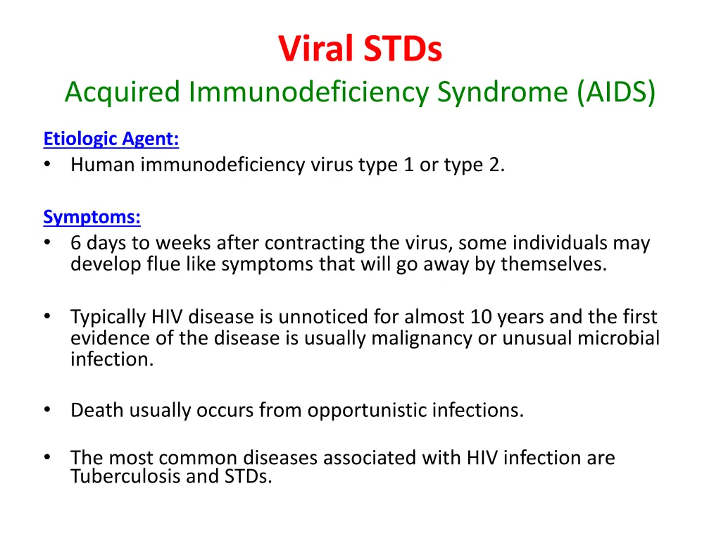 viral stds