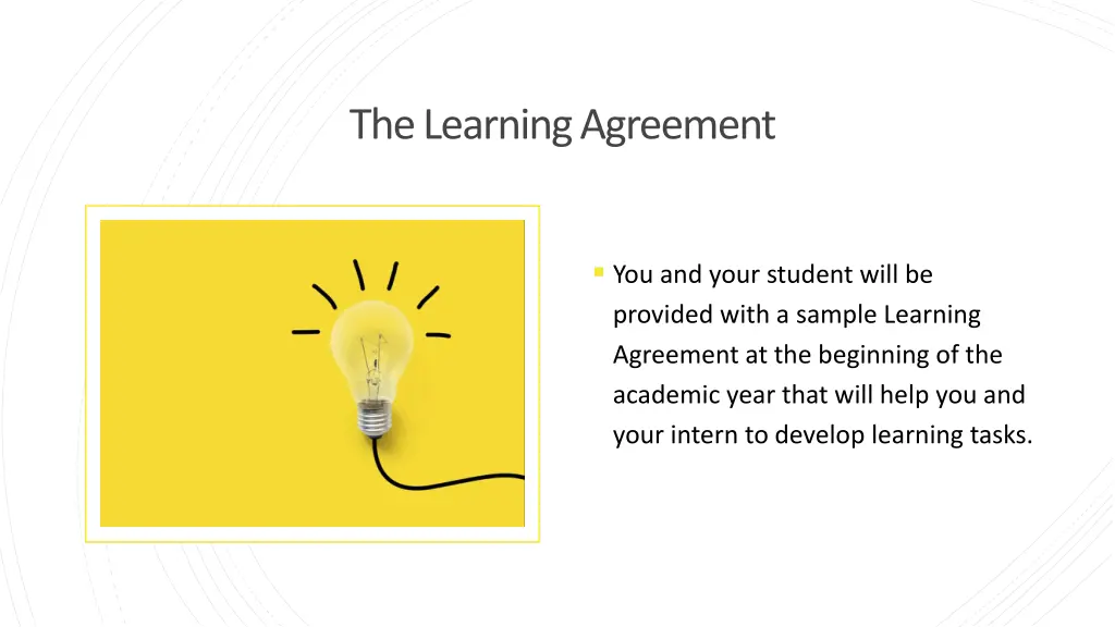 the learning agreement