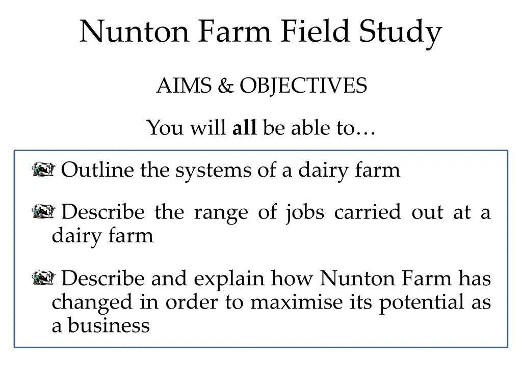 nunton farm field study 1