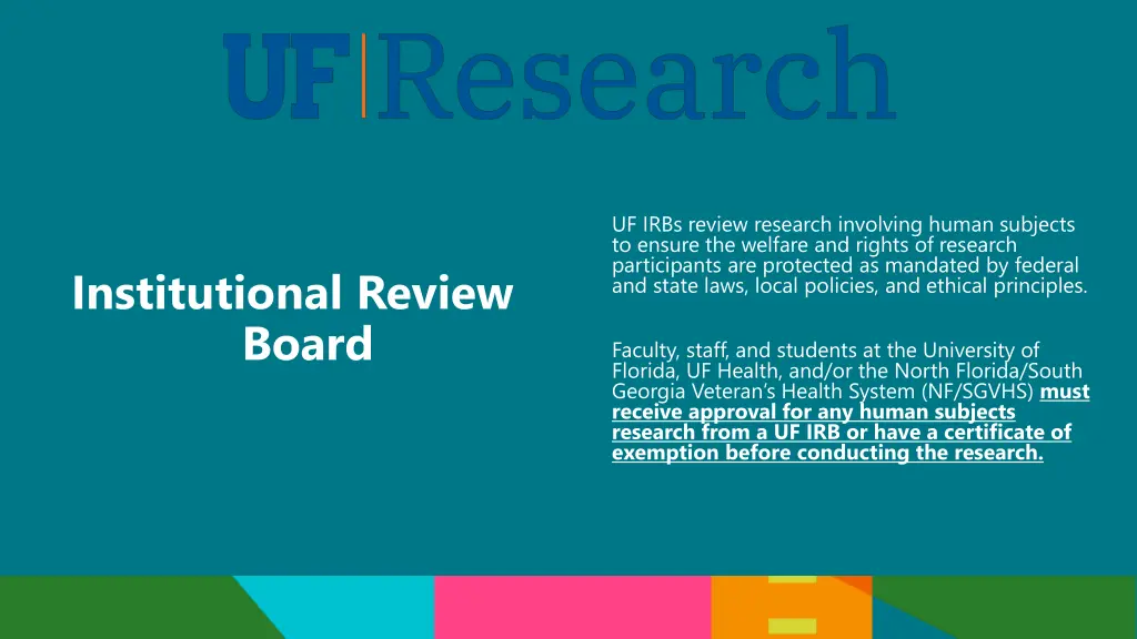 uf irbs review research involving human subjects