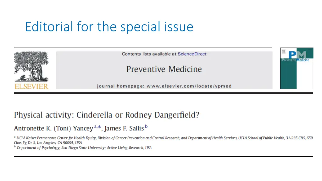 editorial for the special issue