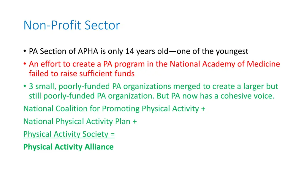 non profit sector